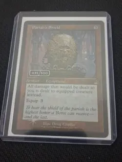Magic The Gathering Secret Layer Schematic Foil Pariah's Shield /500 - Image 1