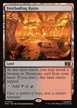 1x Foreboding Ruins NM Eng MTG - Marvel Super Heroes Commander - Image 1