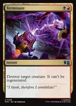 1x Terminate NM Eng MTG - Marvel Super Heroes Commander - Image 1