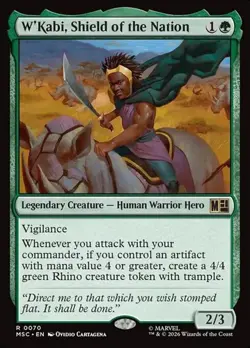 1x W'Kabi, Shield of the Nation NM Eng MTG - Marvel Super Heroes Commander - Image 1
