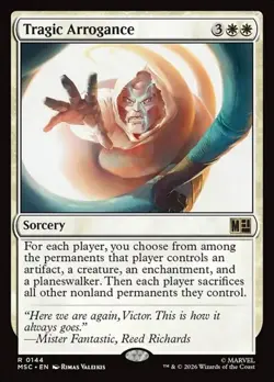 1x Tragic Arrogance NM Eng MTG - Marvel Super Heroes Commander - Image 1