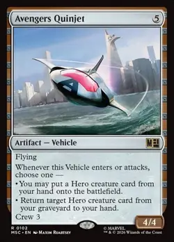 1x Avengers Quinjet NM Eng MTG - Marvel Super Heroes Commander - Image 1