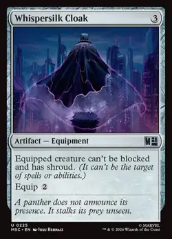 1x Whispersilk Cloak NM Eng MTG - Marvel Super Heroes Commander - Image 1