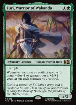 1x Zuri, Warrior of Wakanda NM Eng MTG - Marvel Super Heroes Commander - Image 1