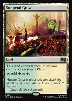1x Sunpetal Grove NM Eng MTG - Marvel Super Heroes Commander - Image 1