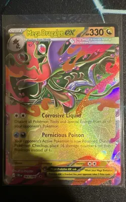 Mega Dragalge ex 065/086 Me04: Chaos Rising Holo Pokemon TCG Card - Image 1