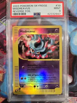 PSA 9 MINT Pokemon Misdreavus Skyridge Reverse Holo Card 2003 #39 - Image 3