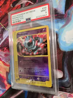 PSA 9 MINT Pokemon Misdreavus Skyridge Reverse Holo Card 2003 #39 - Image 5