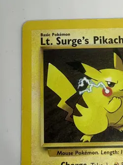 Vintage Pokemon TCG - Lt. Surge's Pikachu - 81/132 - Gym Heroes - LP - Image 3