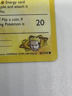 Vintage Pokemon TCG - Lt. Surge's Pikachu - 81/132 - Gym Heroes - LP - Image 5