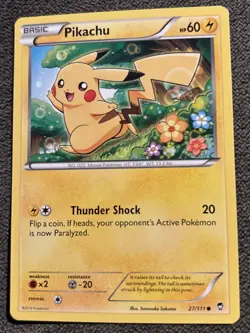 Pikachu Common XY - Furious Fists 27/111 Lightning Normal Pokemon Card TCG - Image 1