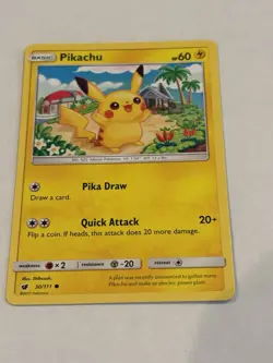 Pikachu 30/111 Sm-Crimson Invasion Regular Lightly Played Pokemon TCG Card - Image 1