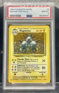 1999 POKEMON BASE SET 1ST EDITION #9/102 MAGNETON-HOLO PSA 8 NEAR MINT-MINT - Image 1