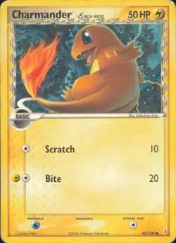 Charmander 49/100 Common Crystal Guardians Pokemon Damaged - Image 1