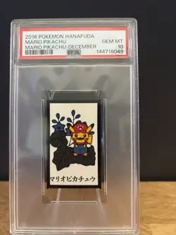 2016 Pokemon Hanafuda Mario Pikachu - December - PSA 10 Gem Mint - Image 1