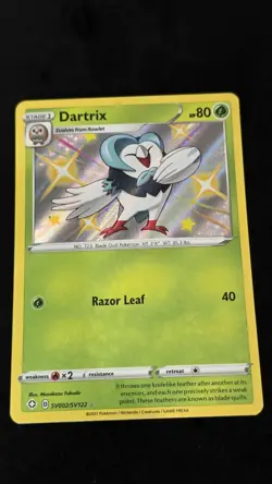 Pokemon TCG Dartrix SV002/SV122 Shining Fates Shiny Holo Rare Holo Eng - Image 1