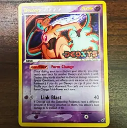 Pokemon Deoxys 16/107 EX Deoxys 2005 Reverse Holo MP/HP (DMG only on right side) - Image 1
