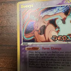 Pokemon Deoxys 16/107 EX Deoxys 2005 Reverse Holo MP/HP (DMG only on right side) - Image 2