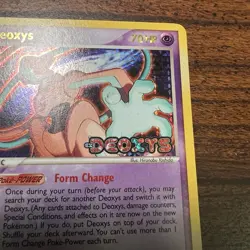 Pokemon Deoxys 16/107 EX Deoxys 2005 Reverse Holo MP/HP (DMG only on right side) - Image 3