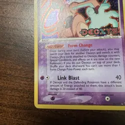 Pokemon Deoxys 16/107 EX Deoxys 2005 Reverse Holo MP/HP (DMG only on right side) - Image 5