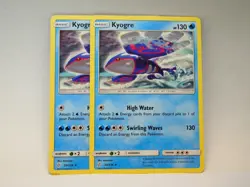 2x Pokemon TCG Kyogre Sun & Moon - Cosmic Eclipse 53/236 Regular Rare - Image 1