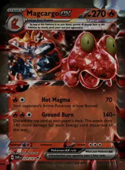 Magcargo ex 029/167 Double Rare Twilight Masquerade Pokemon Holo Near Mint - Image 1