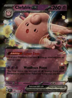 Clefable ex 082/197 Double Rare Obsidian Flames Pokemon Holo Near Mint - Image 1