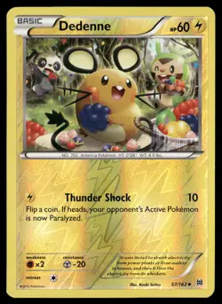 Dedenne 57/162 Uncommon BREAKthrough Pokemon Reverse Holo NM/M - Image 1