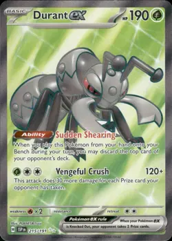 Durant ex 215/191 Ultra Rare Surging Sparks Pokemon Near Mint - Image 1