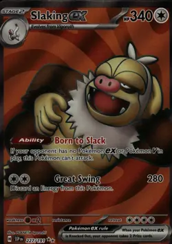 Slaking ex 227/191 Ultra Rare Surging Sparks Pokemon Holo Near Mint - Image 1