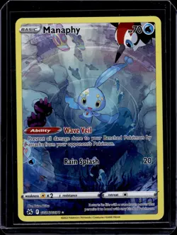 Manaphy GG06/GG70 Holo Crown Zenith Galarian Gallery Pokemon NM - Image 1
