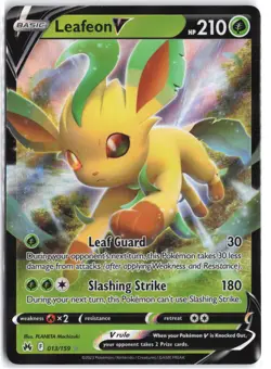 Leafeon V 013/159 Holo V Rare Crown Zenith Pokemon NM - Image 1