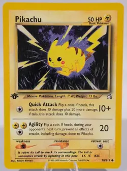 Pokemon TCG Neo Genesis Pikachu 70/111 Common Regular 1st Edition ENG NM 💎 - Image 1