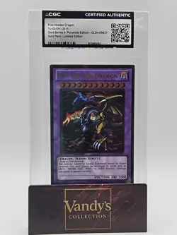 Konami Five-Headed Dragon GLD4-EN031 Gold Series 4 Gold Rare CGC Yu-Gi-Oh - Image 1