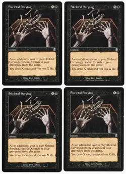 Skeletal Scrying x4 4x 2001 Odyssey PLAYSET Black Uncommon Instant MTG LP AZ2 - Image 1