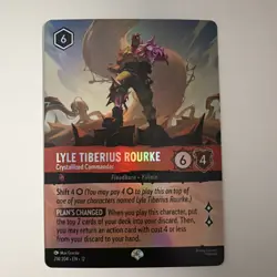 Lyle Tiberius Rourke Crystallized Commander 214/204 Epic Foil NM Disney Lorcana - Image 1