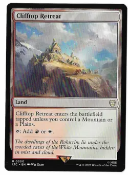 MTG Clifftop Retreat Lord of the Rings Commander (LTC) Rare Magic #0300 Unplayed - Image 1