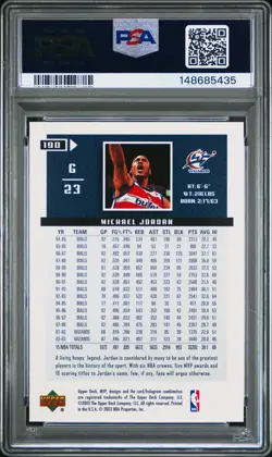 2003 Upper Deck MVP #190 Michael Jordan PSA 10 - Image 2