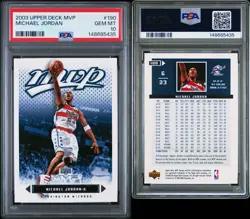 2003 Upper Deck MVP #190 Michael Jordan PSA 10 - Image 3