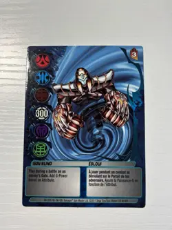 Bakugan SUN BLIND Blue Ability Card BA1289-AB-SM-GBL 40/48f MECHTANIUM SURGE - Image 1