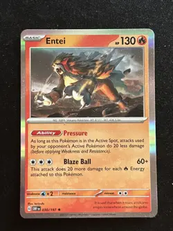 Entei - 030/197 | Holo Rare - S&V: Obsidian Flames | Pokemon Card TCG | NM - Image 1