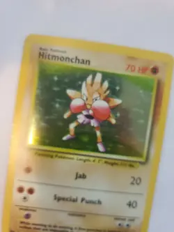 Hitmonchan Base Set Holo Fossil Pokemon Card WOTC - Image 4