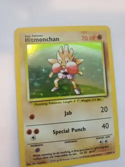 Hitmonchan Base Set Holo Fossil Pokemon Card WOTC - Image 5