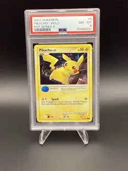 2007 Pokemon Pop Series 6 Pikachu Holo Card PSA 8 NM-MT 9/17 Rare - Image 1