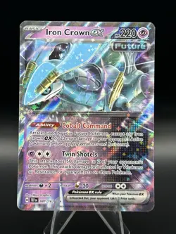 Iron Crown ex 081/162 Holo Shiny Pokemon TCG Card Temporal Forces NEAR MINT 081 - Image 1