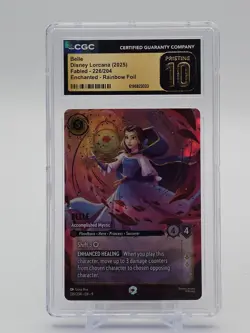 BELLE 2025 DISNEY LORCANA ENCHANTED RAINBOW FOIL #226/204 CGC 10 PRISTINE Q7285 - Image 1