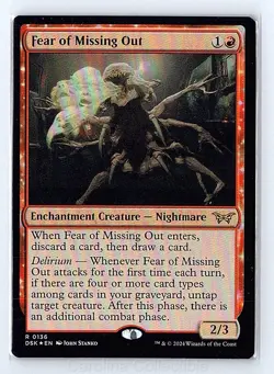 Fear of Missing Out Foil NM Duskmourn: House of Horror 136 Magic: The Gathering - Image 1
