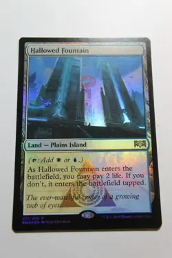 MTG Hallowed Fountain x1-Foil -Ravnica Allegiance-Lightly Played - Image 1