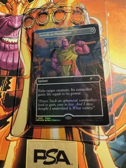 Magic the Gathering PSA Magazine Sealed Promo Swords to Plowshares Foil Thanos - Image 1