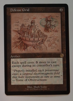 Defense Grid Retro Schematic EX The Brothers War Magic the Gathering MTG - Image 1